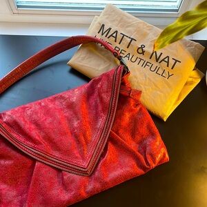 Red trendy Matt & Nat Bag